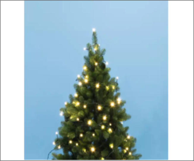 Belt�ri f�nyf�z�r, meleg feh�r, 50 LED